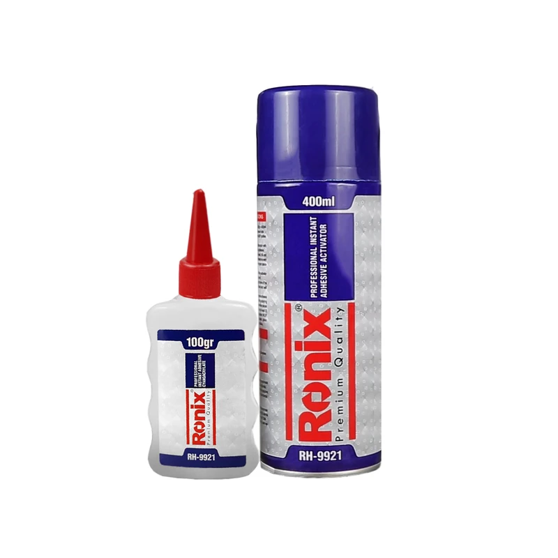 چسب فوری (۱۲۳) ۱۰۰ گرم +اسپری ۴۰۰ میل آبی Razi