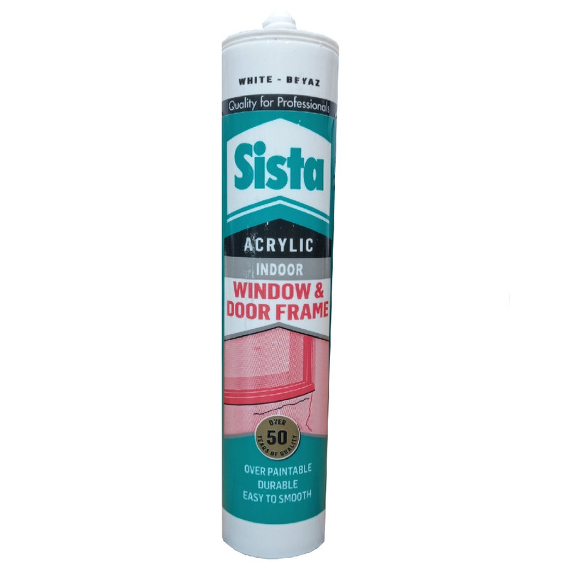 چسب ماستیک درزگیر آکریلیک سفید سیستا SISTA Caspain